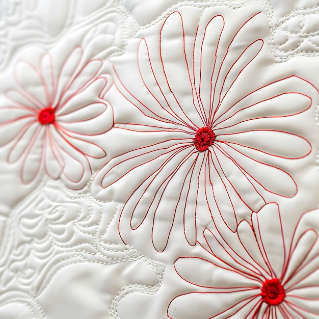 haftowane wzory na materiale